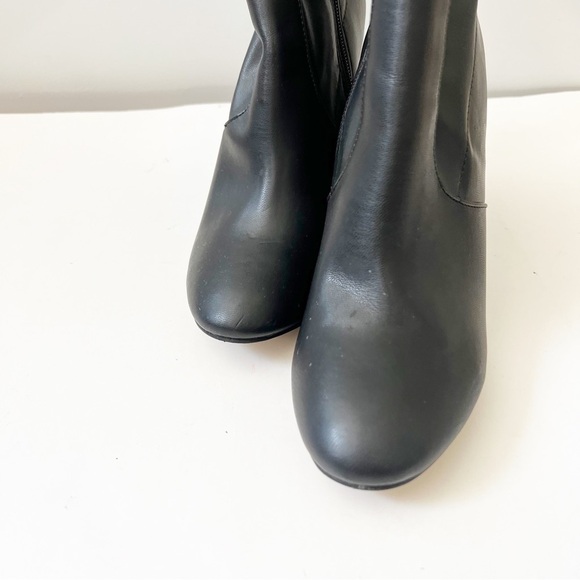 Marc Fisher Newbie Sock Ankle Leather Boots - Picture 4 of 16